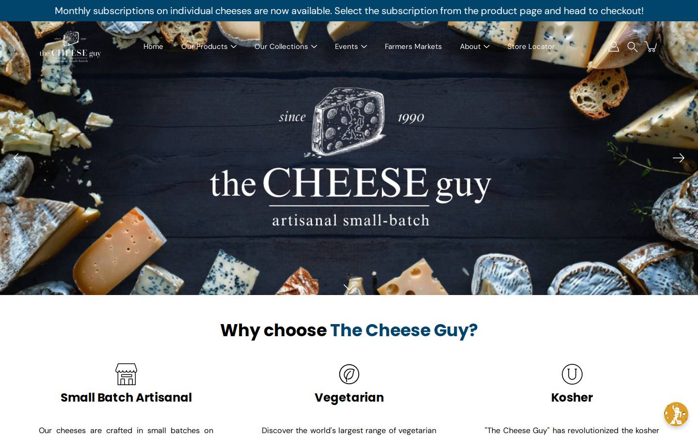 thecheeseguy.com homepage screenshot