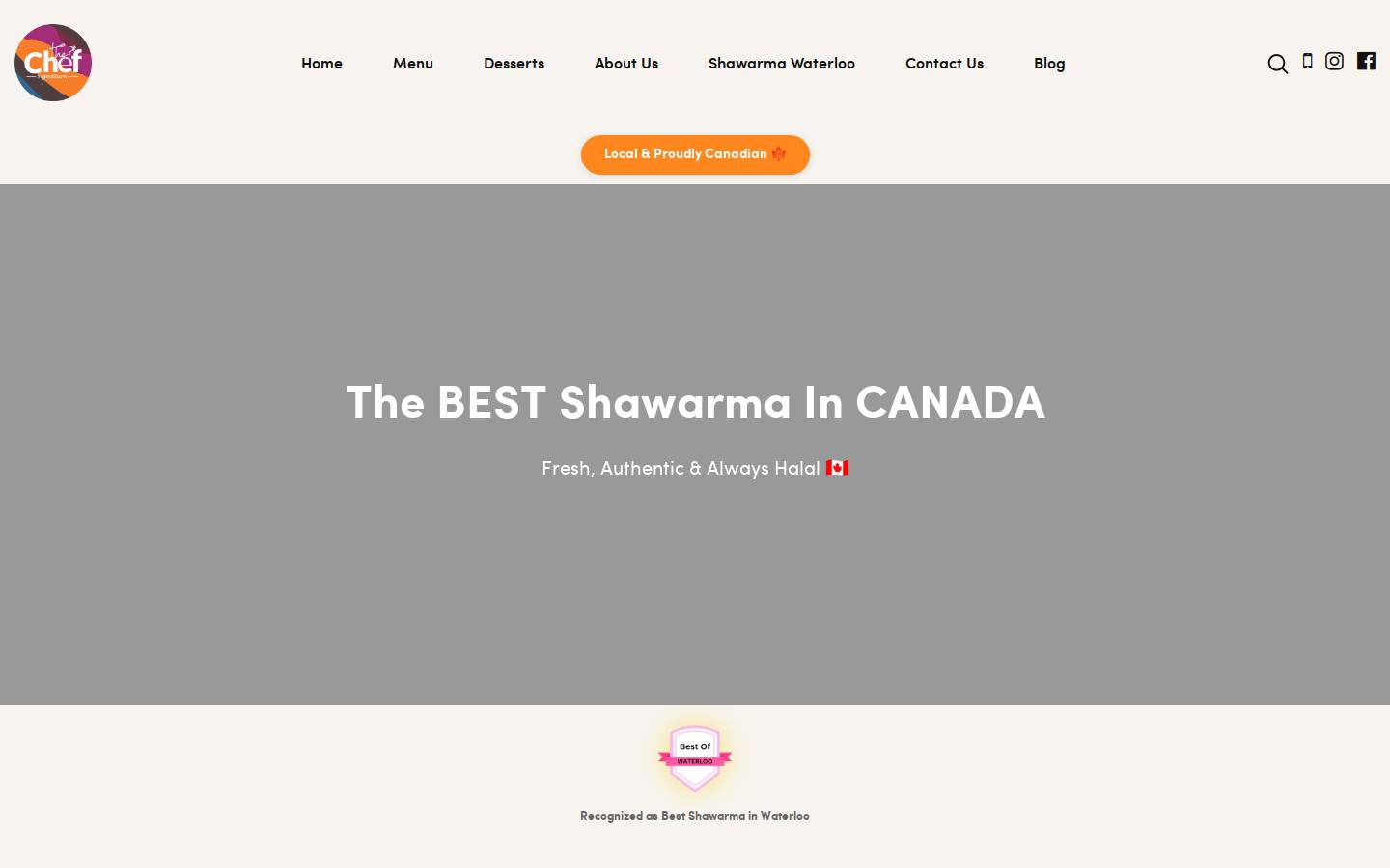 thechefsignature.ca homepage screenshot