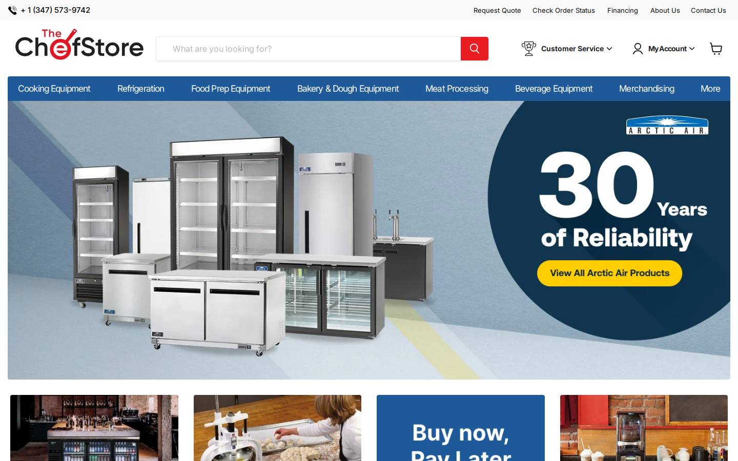 thechefstore.com homepage screenshot
