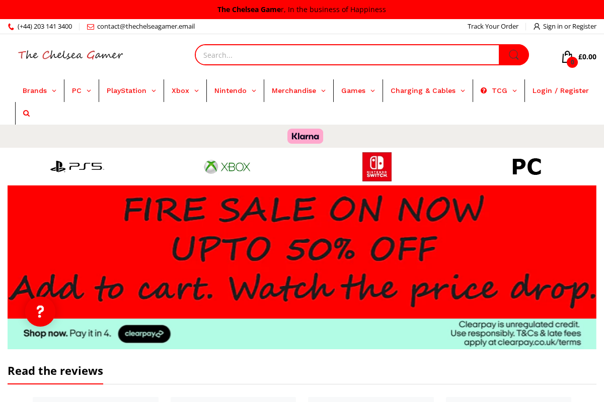 The Chelsea Gamer homepage screenshot