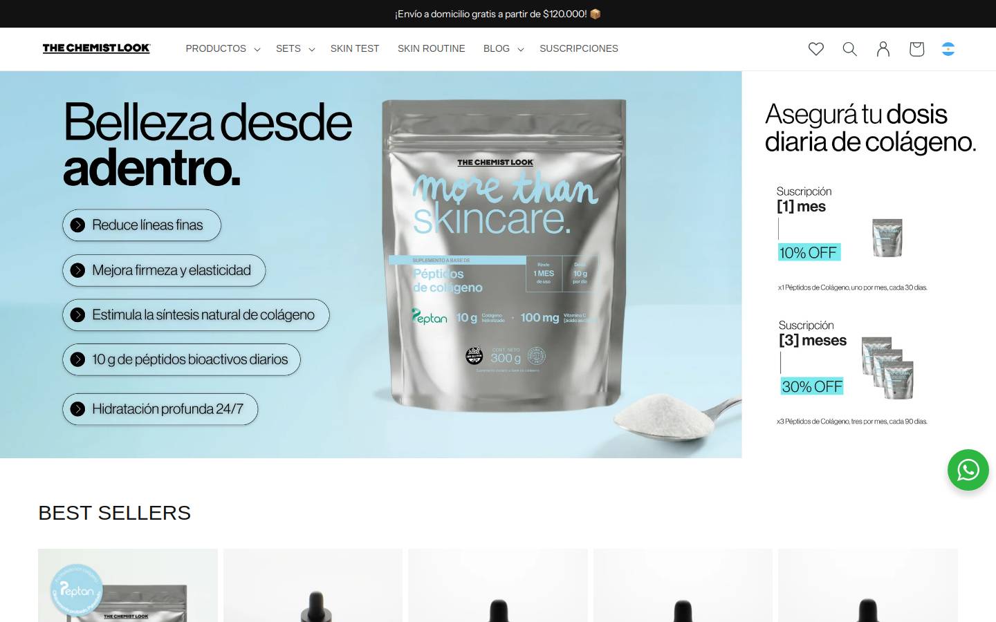 thechemistlook.com.ar homepage screenshot