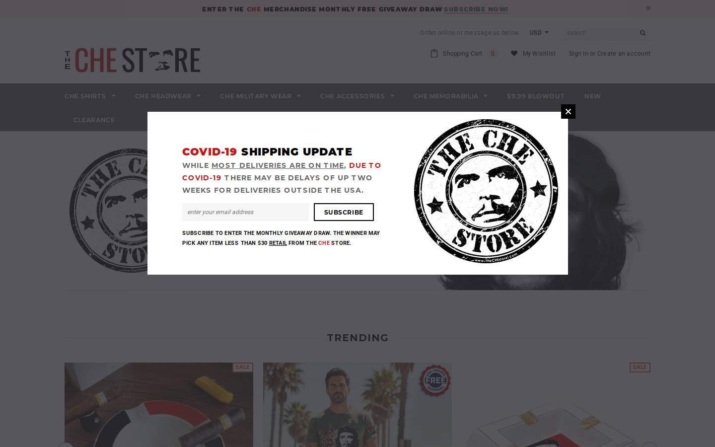 www.TheCheStore.com homepage screenshot