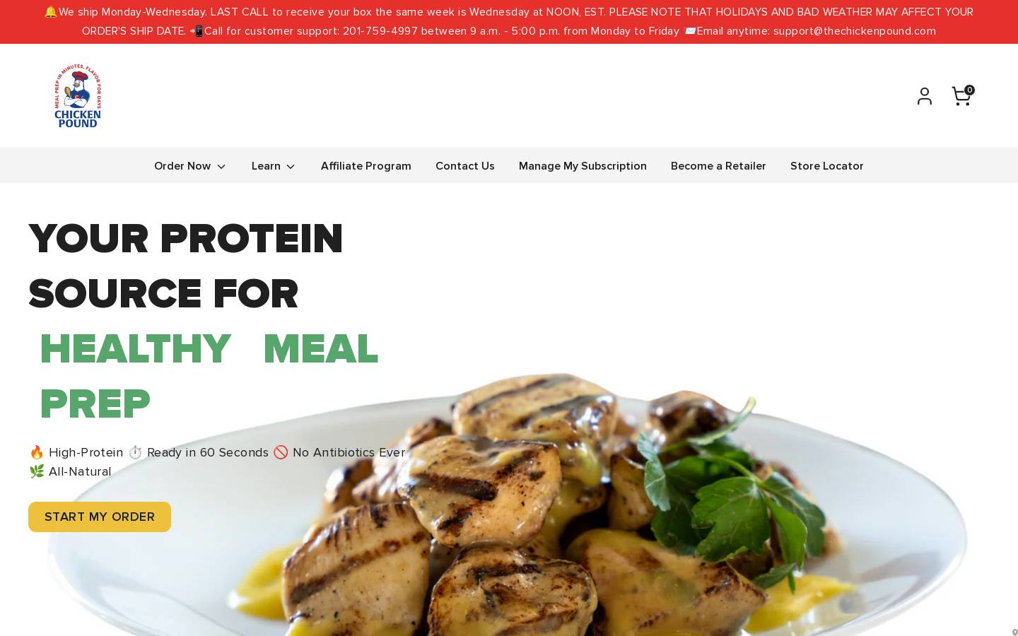 thechickenpound.com homepage screenshot