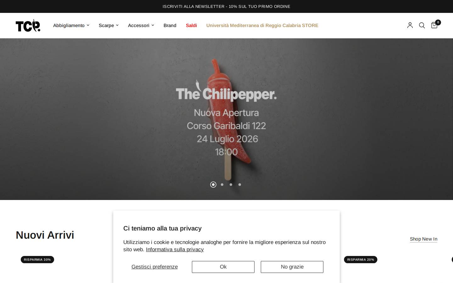 The Chilipepper homepage screenshot