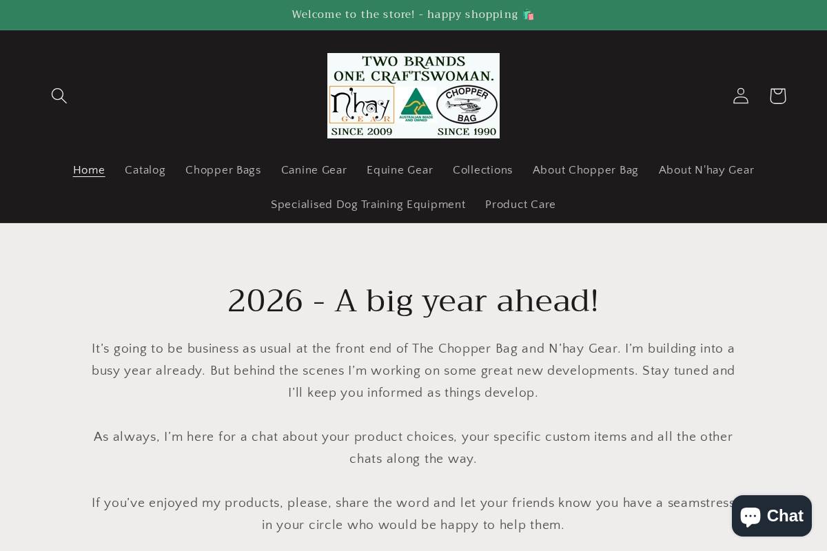 thechopperbag.com homepage screenshot