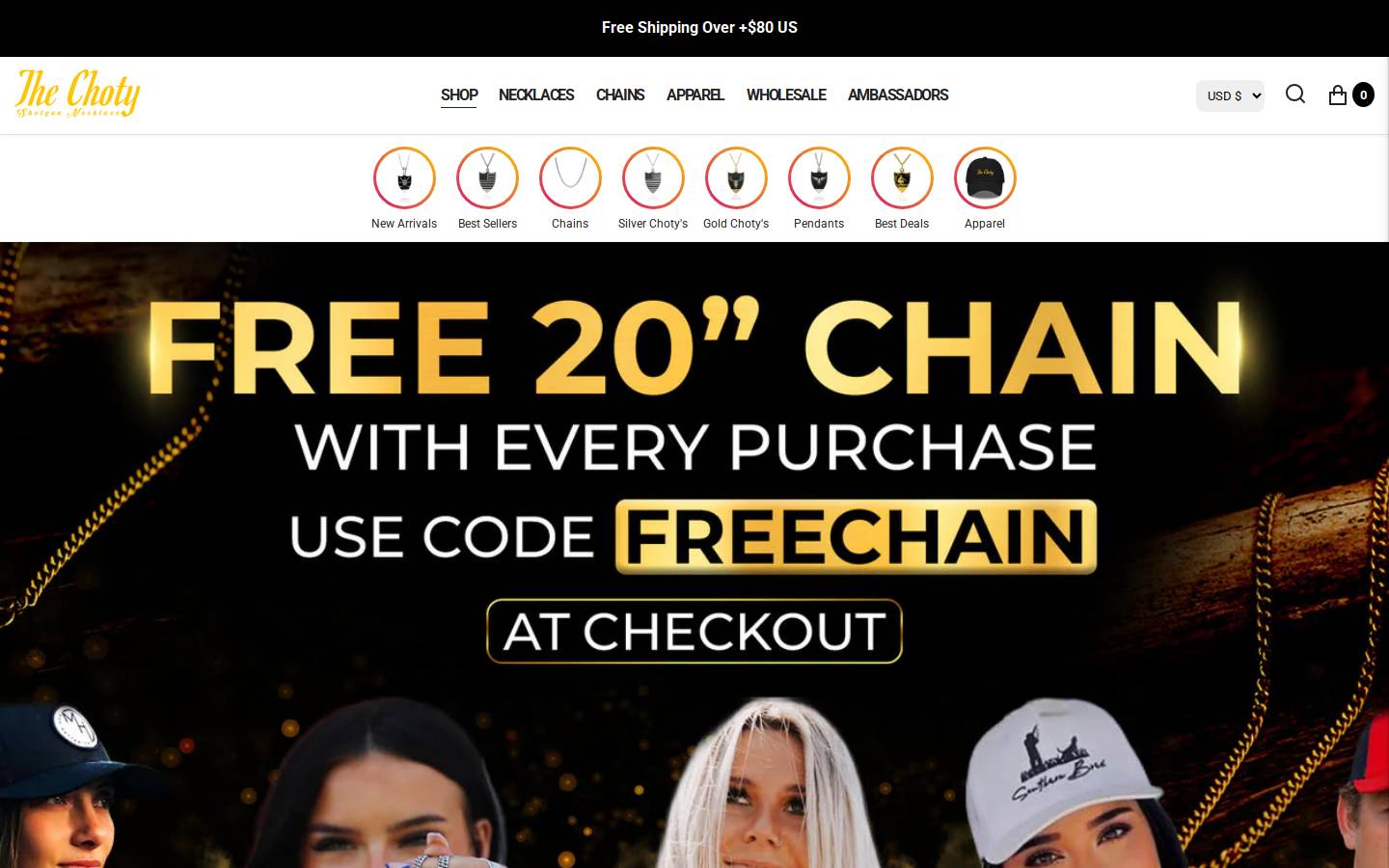 Thechoty homepage screenshot
