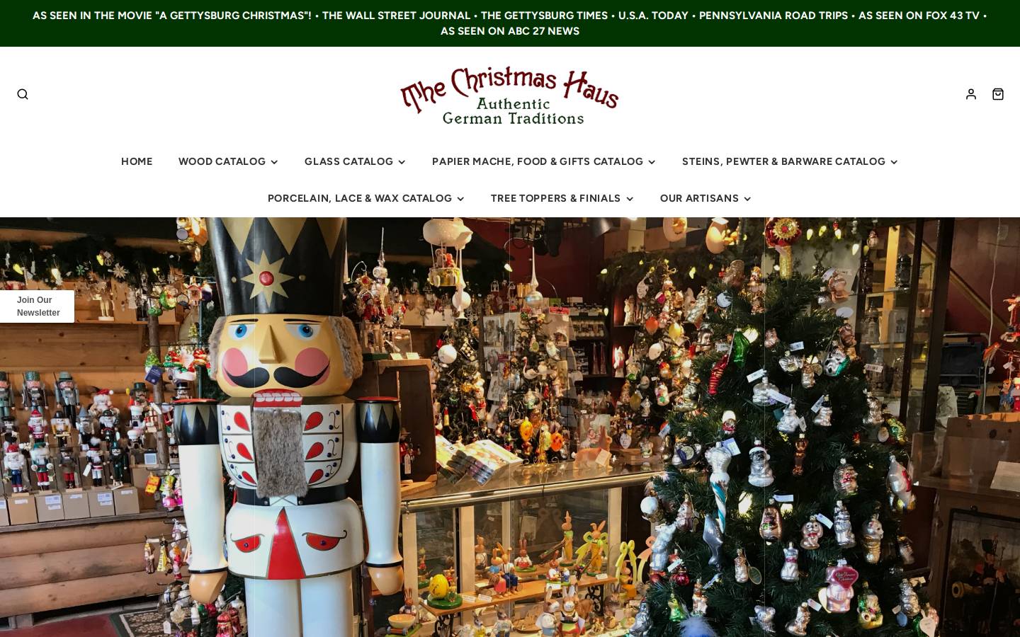 thechristmashaus.com homepage screenshot