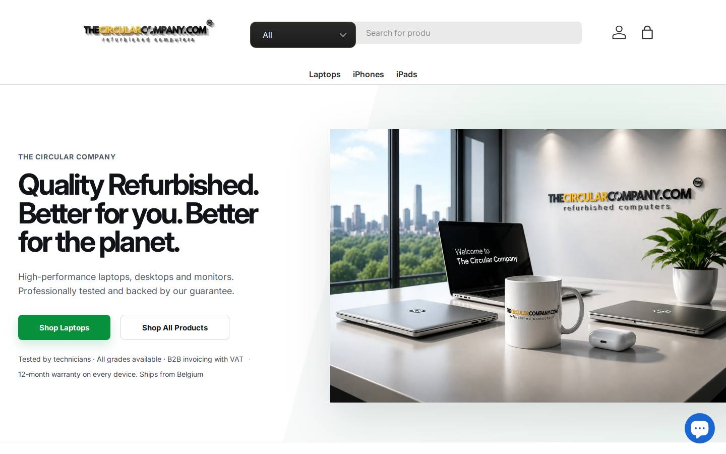 Thecircularcompany homepage screenshot