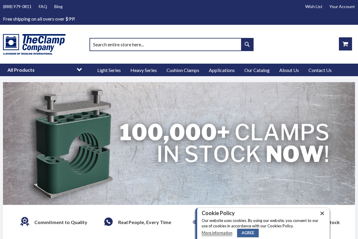 theclampcompany.com homepage screenshot
