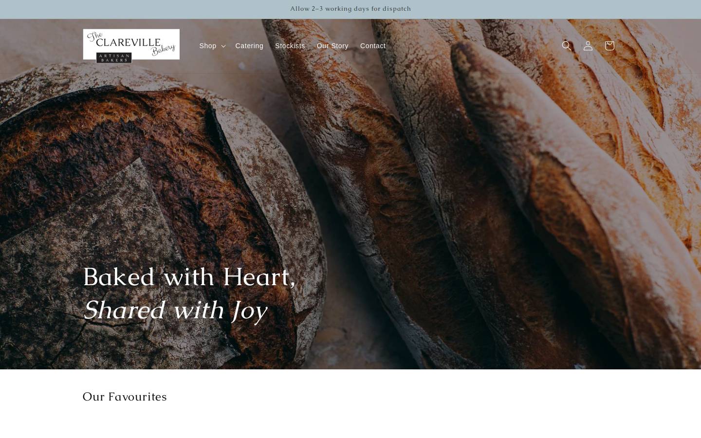 theclarevillebakery.co.nz homepage screenshot