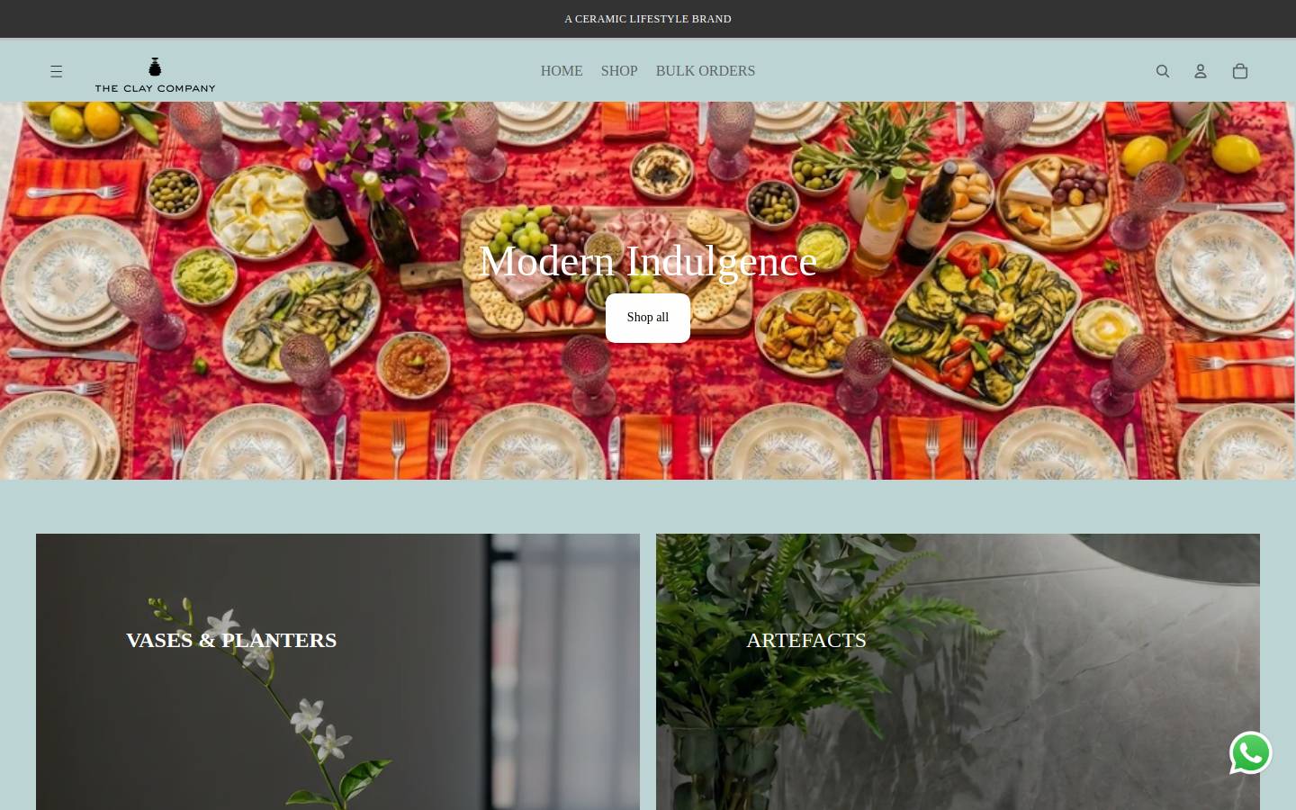 theclaycompany.in homepage screenshot