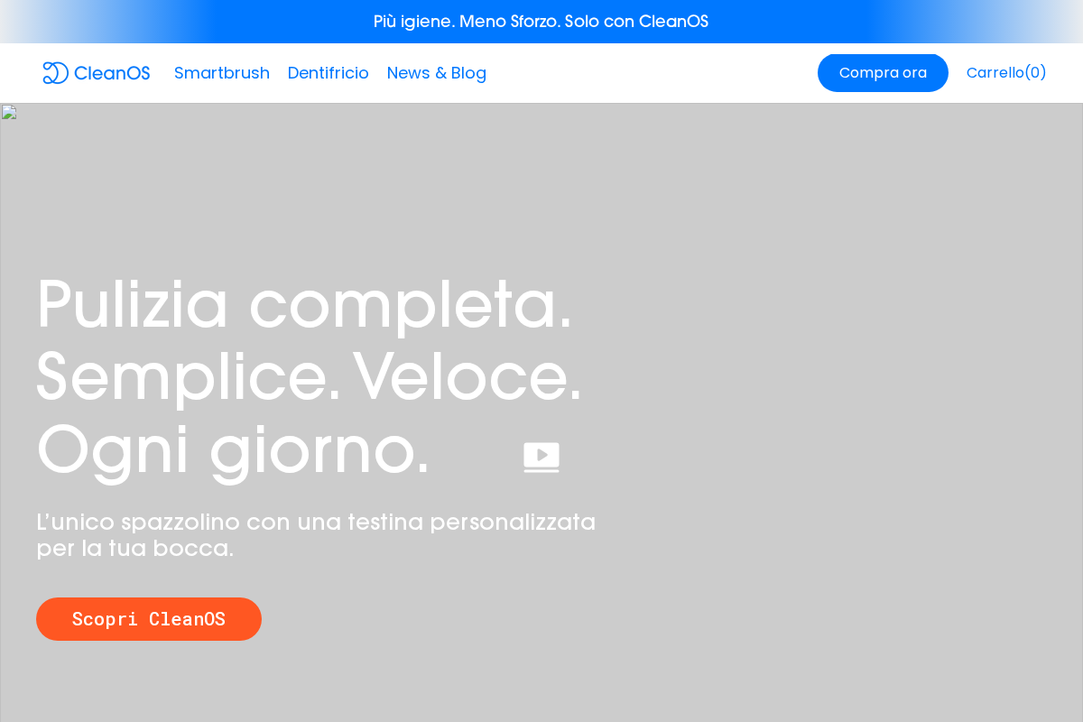 thecleanos.com homepage screenshot