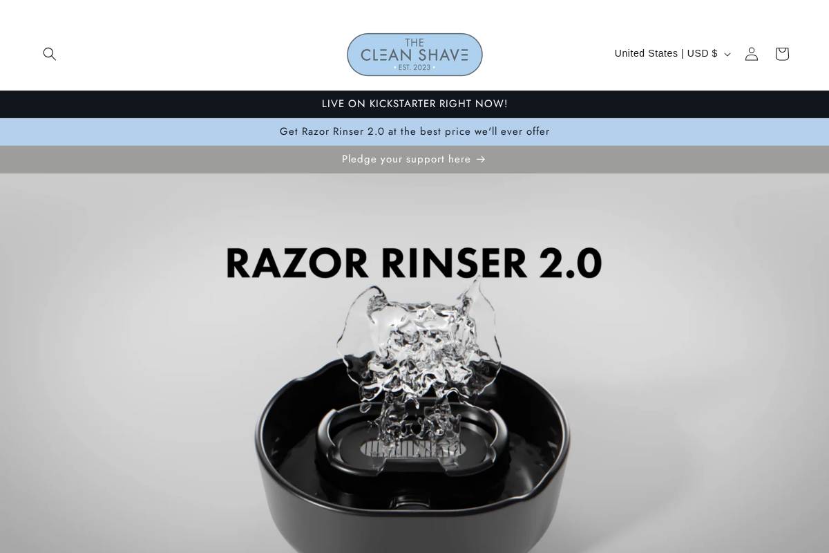 Thecleanshave homepage screenshot