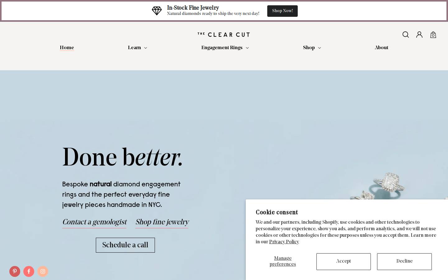 theclearcut.co homepage screenshot