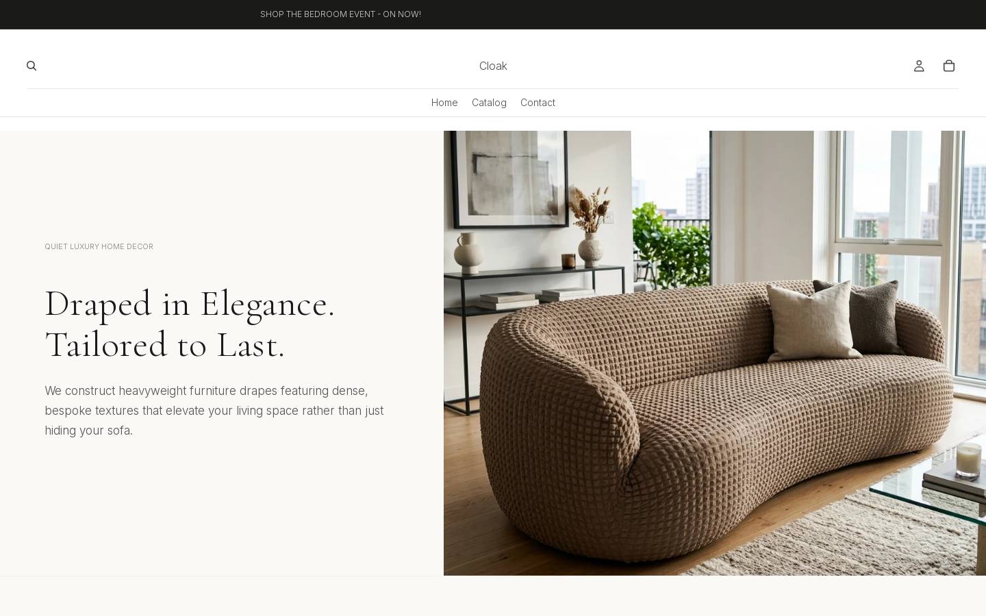thecloak.store homepage screenshot