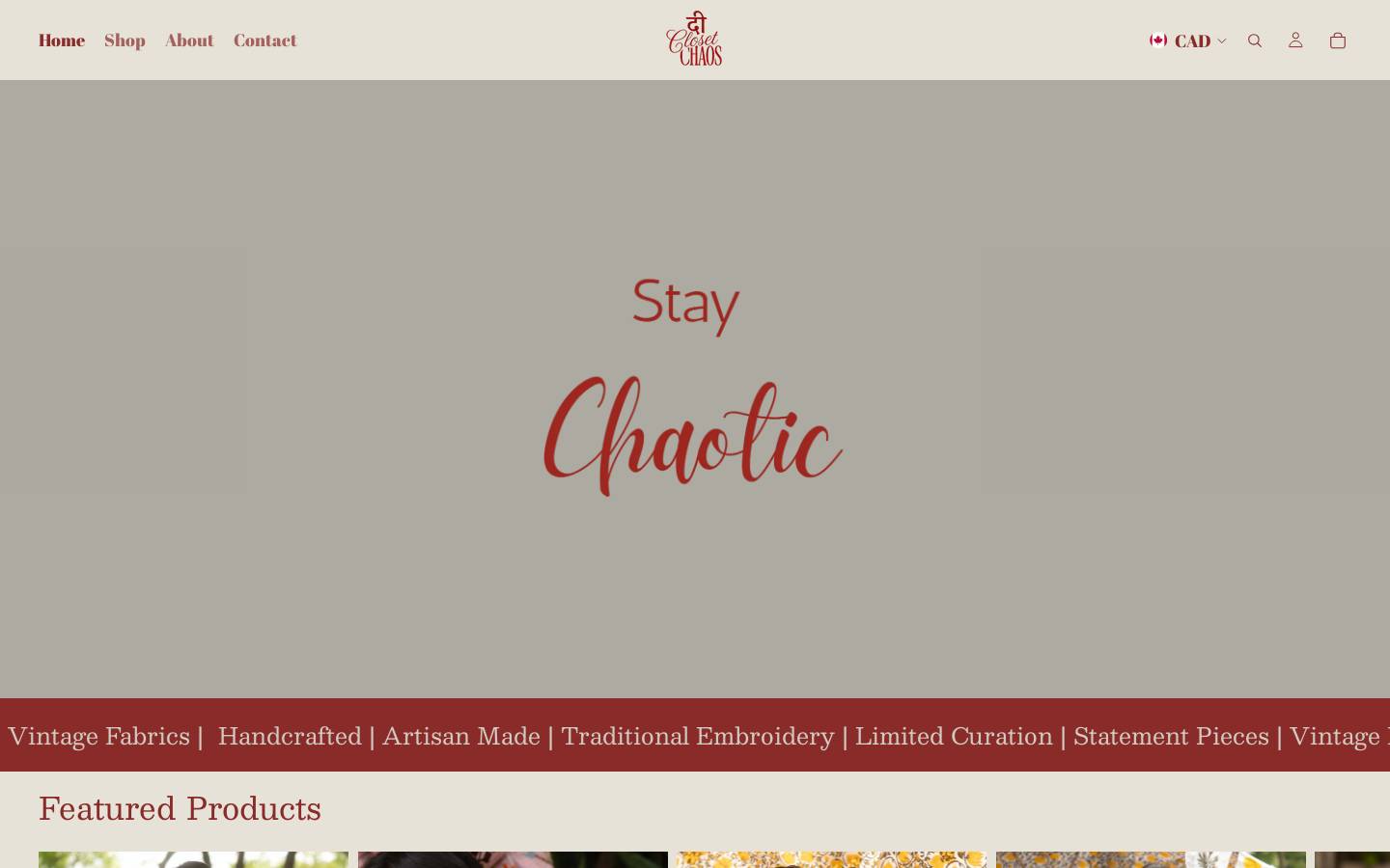 theclosetchaos.com homepage screenshot