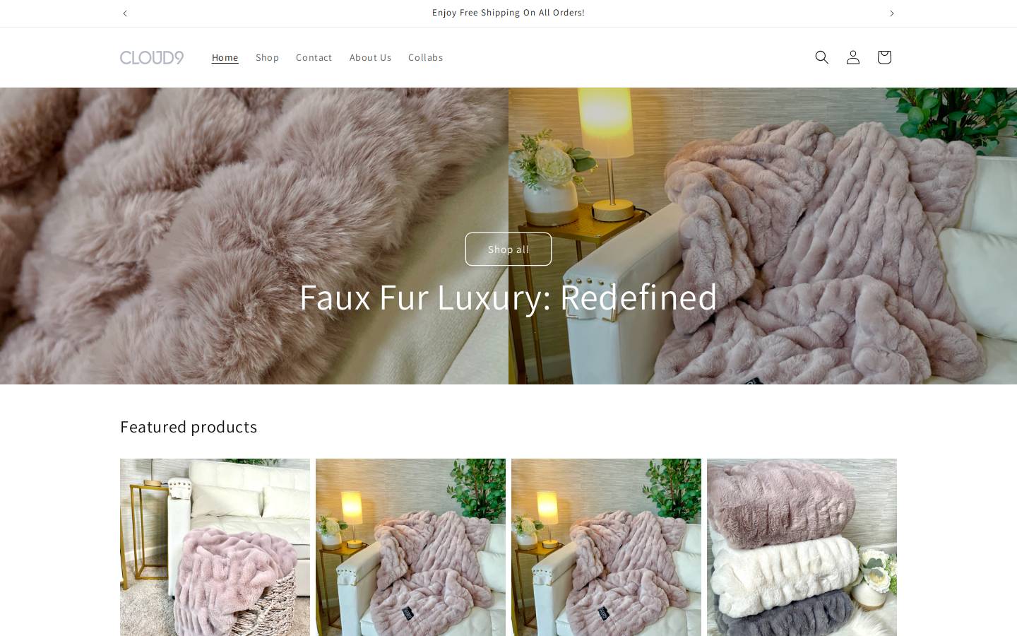 thecloud9blanket.com homepage screenshot