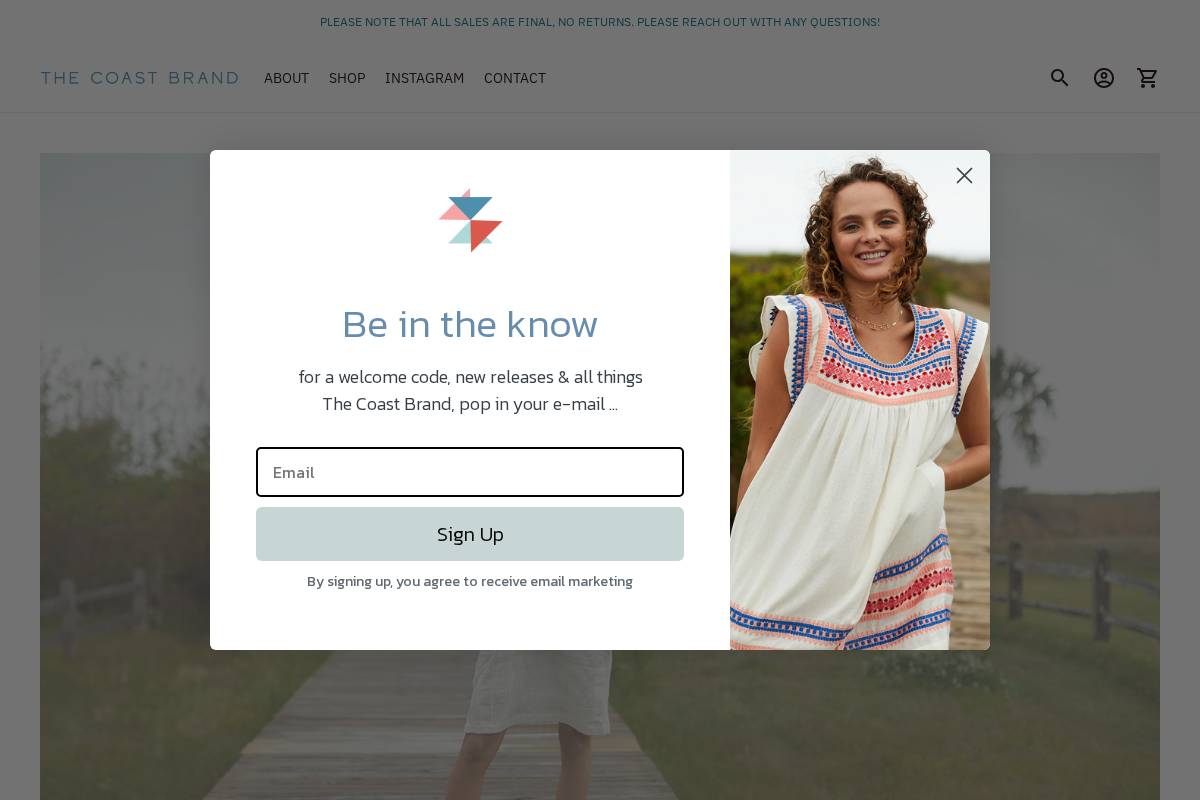 thecoastbrand.com homepage screenshot