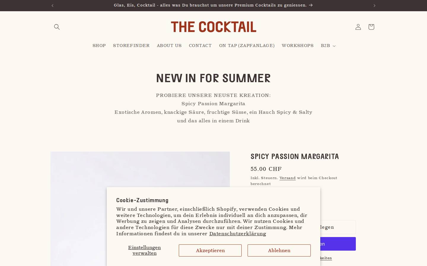 thecocktail.ch homepage screenshot