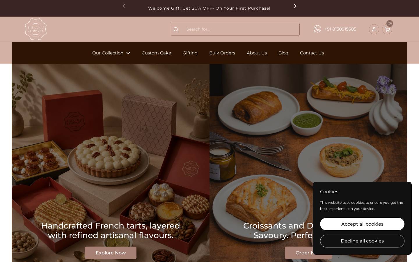The Coco Company homepage screenshot