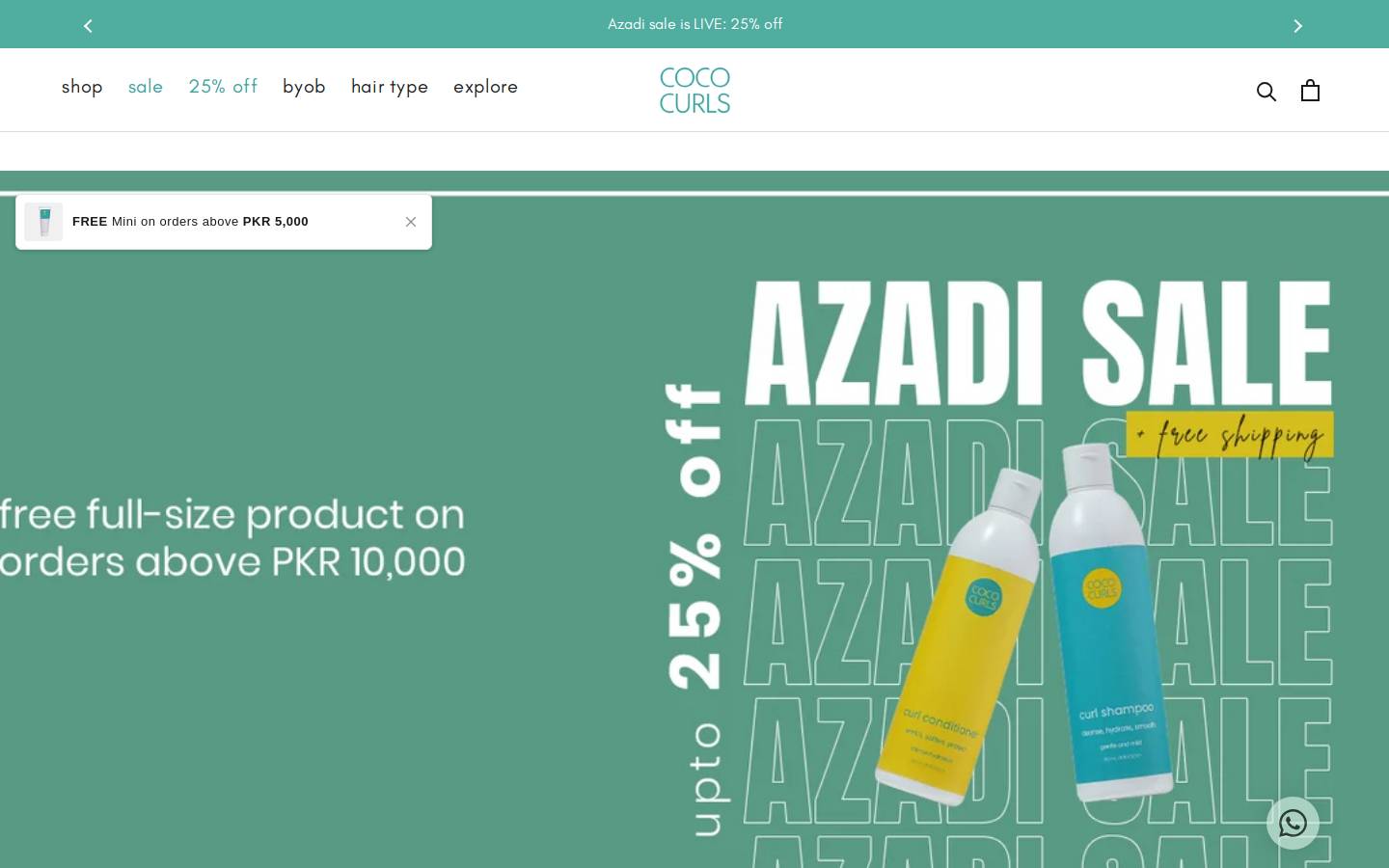 thecococurls.com homepage screenshot
