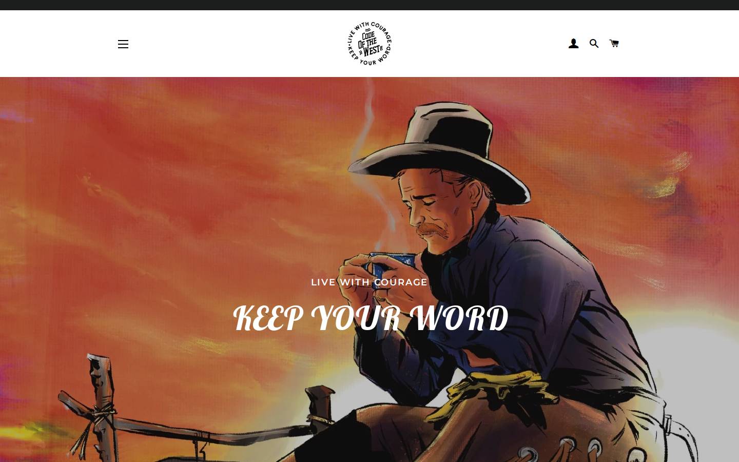 thecodeofthewest.us homepage screenshot
