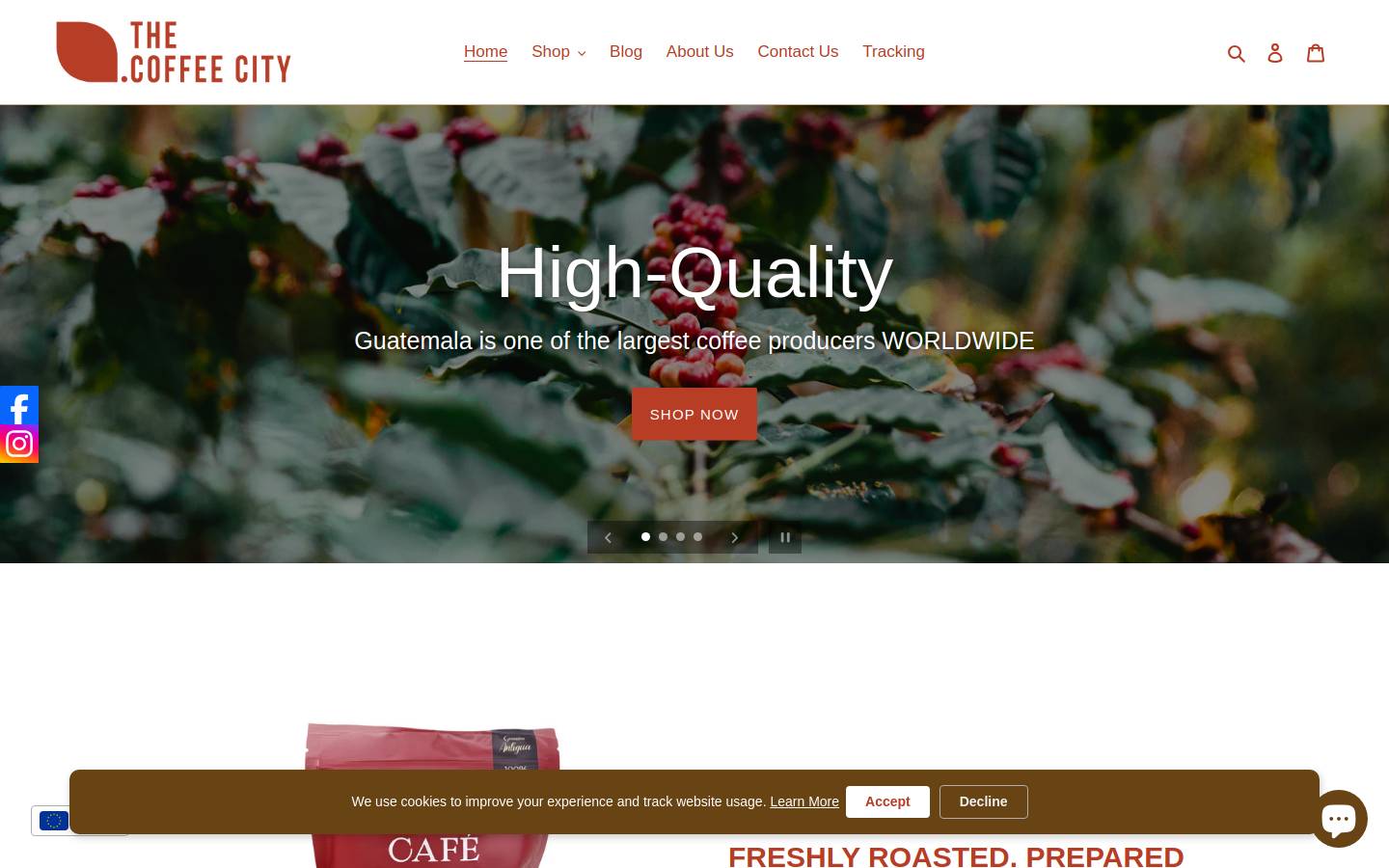 thecoffeecity.com homepage screenshot