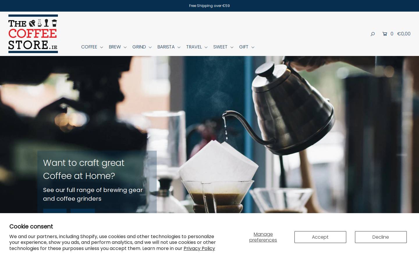 thecoffeestore.ie homepage screenshot