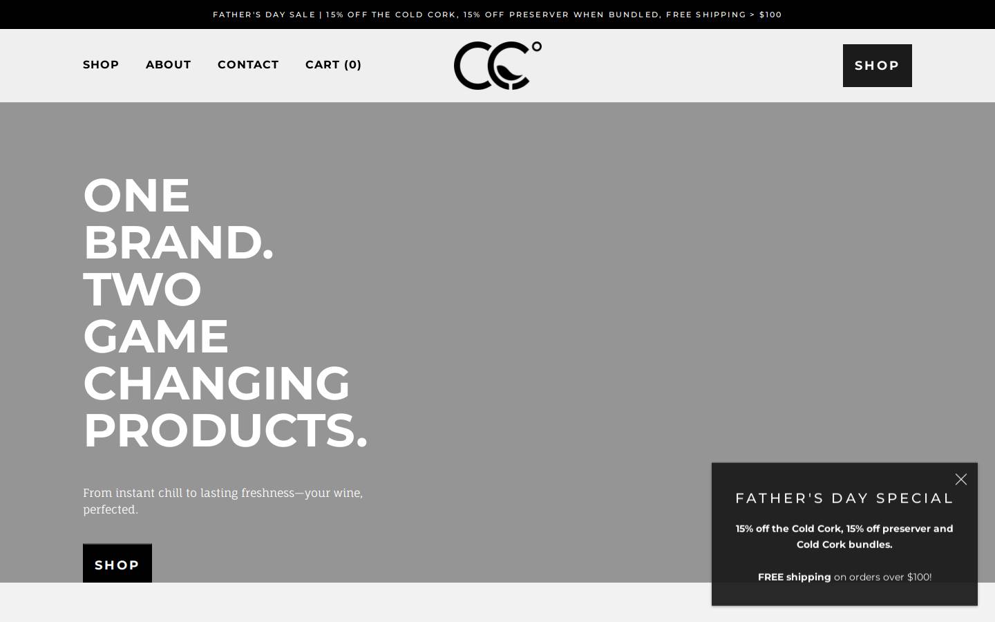 thecoldcork.com homepage screenshot