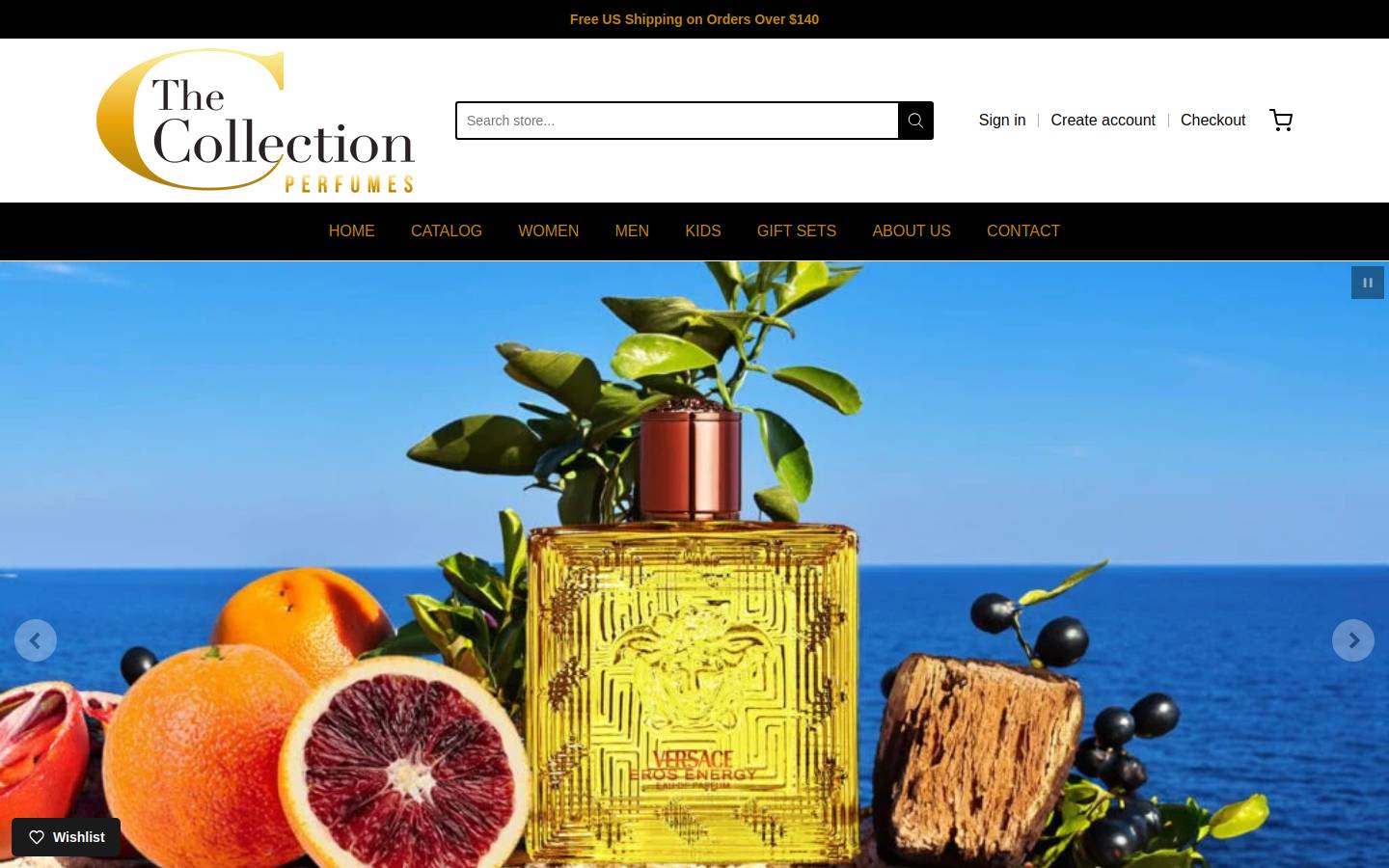 thecollectionperfumes.com homepage screenshot