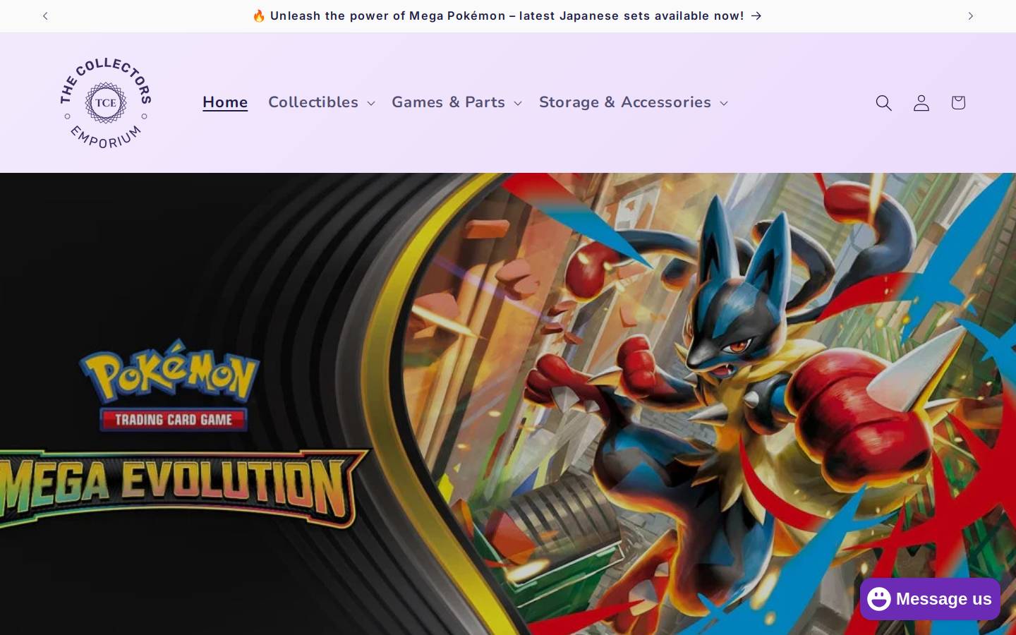 The Collectors Emporium homepage screenshot