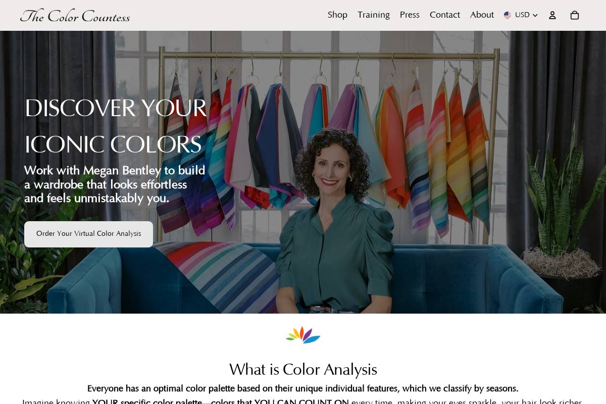 thecolorcountess.com homepage screenshot