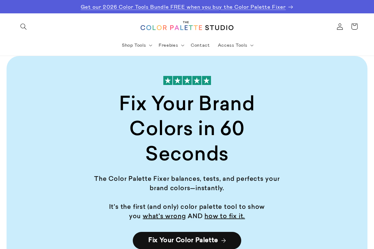 The Color Palette Studio homepage screenshot