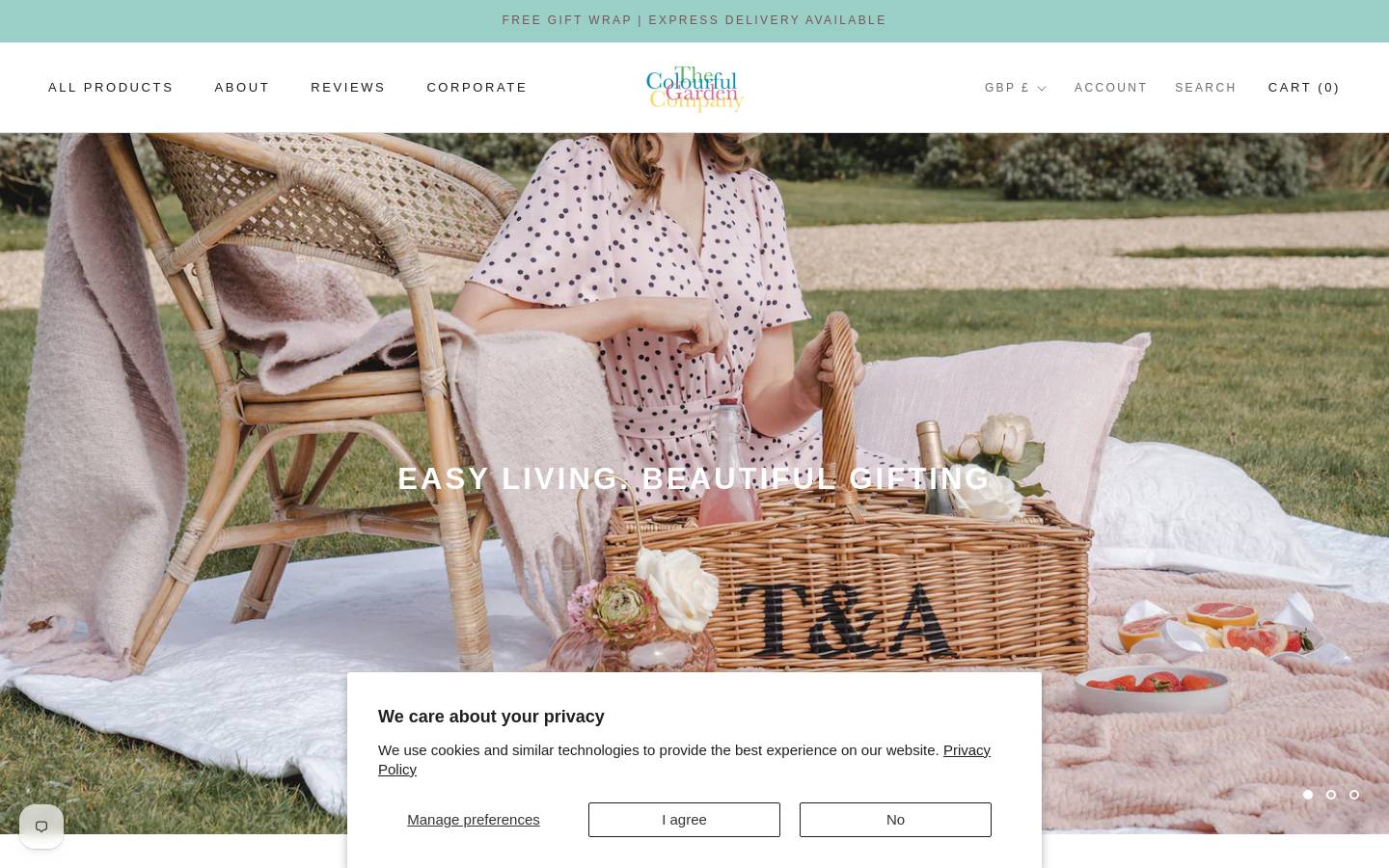 thecolourfulgardencompany.com homepage screenshot