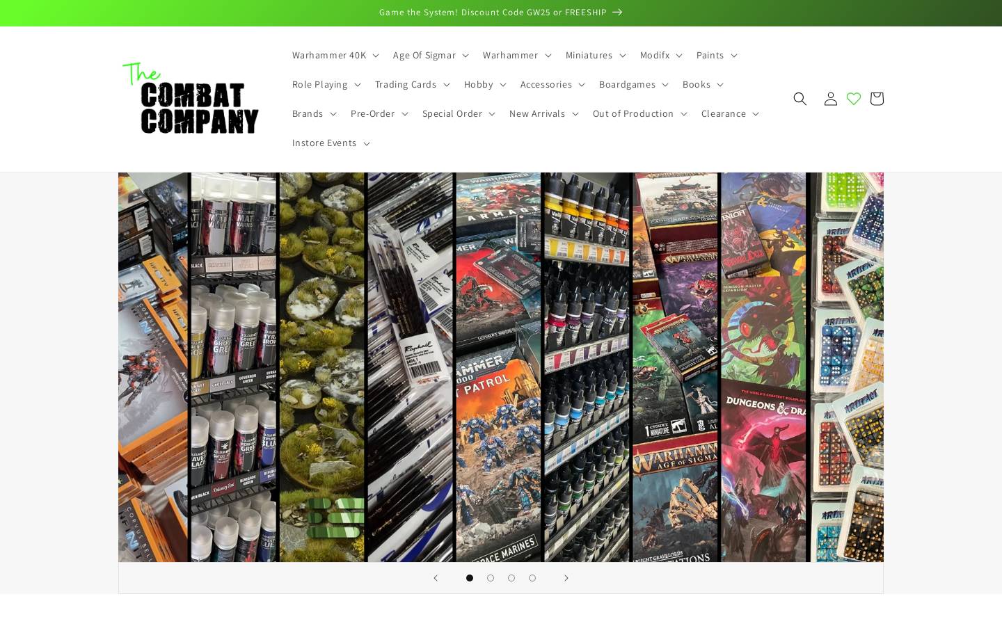 thecombatcompany.com homepage screenshot