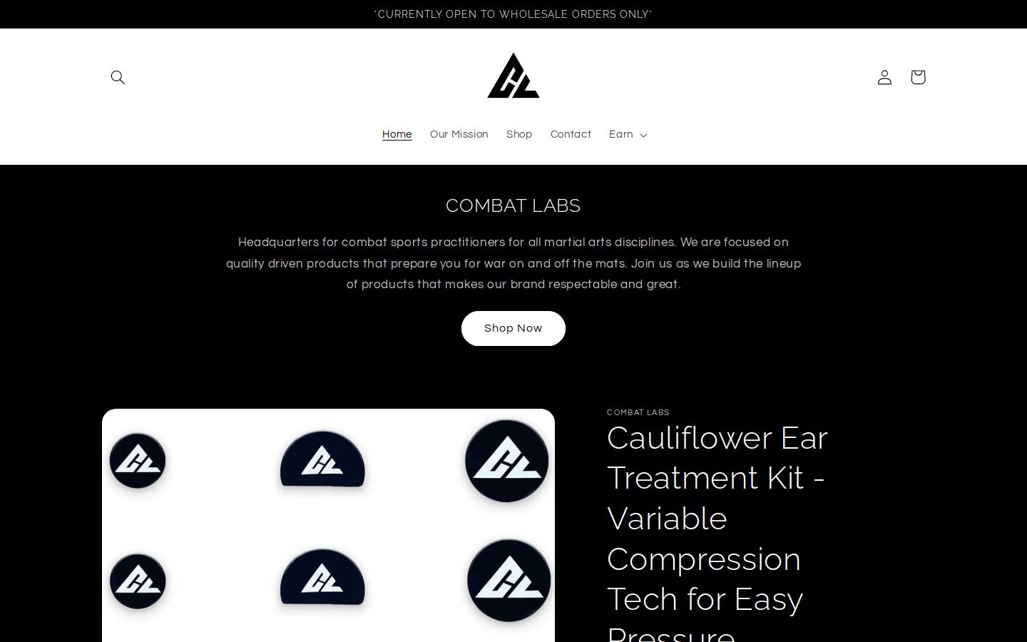 thecombatlabs.com homepage screenshot