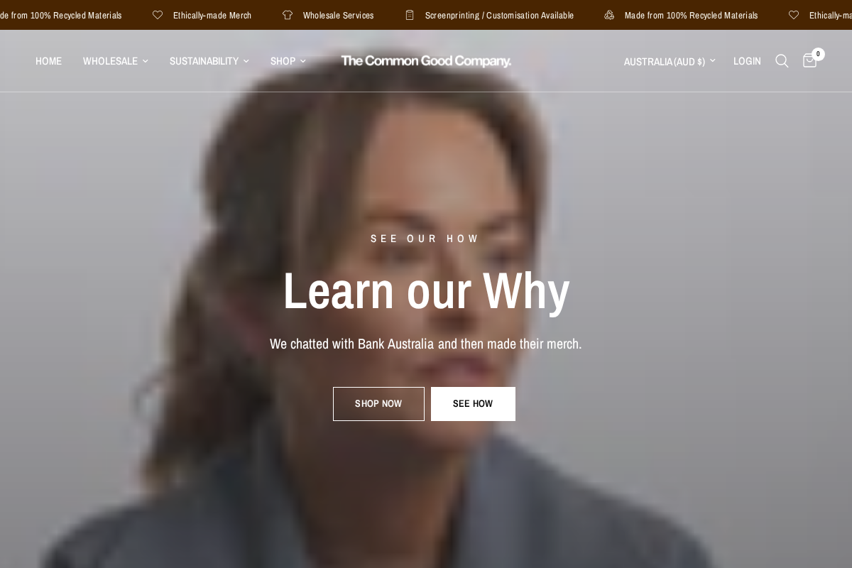 thecommongoodco.com homepage screenshot