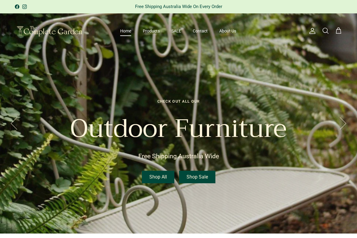 Thecompletegarden.com.au homepage screenshot