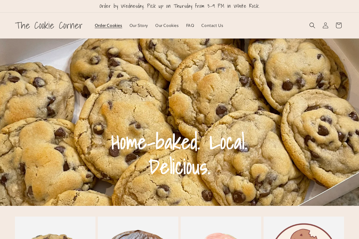 thecookiecorner.com homepage screenshot