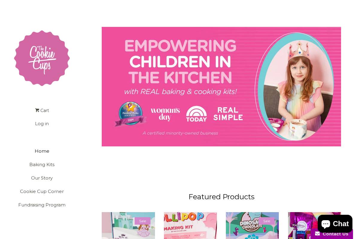 thecookiecups.com homepage screenshot