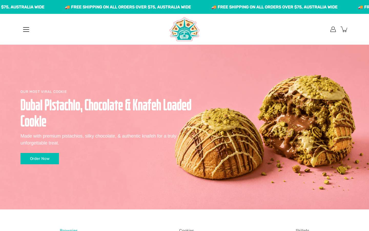 Thecookiedoughco homepage screenshot