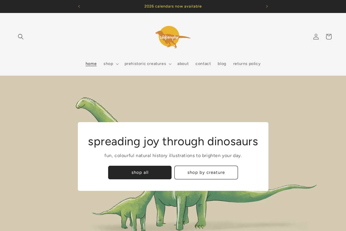 thecookieraptor.com homepage screenshot