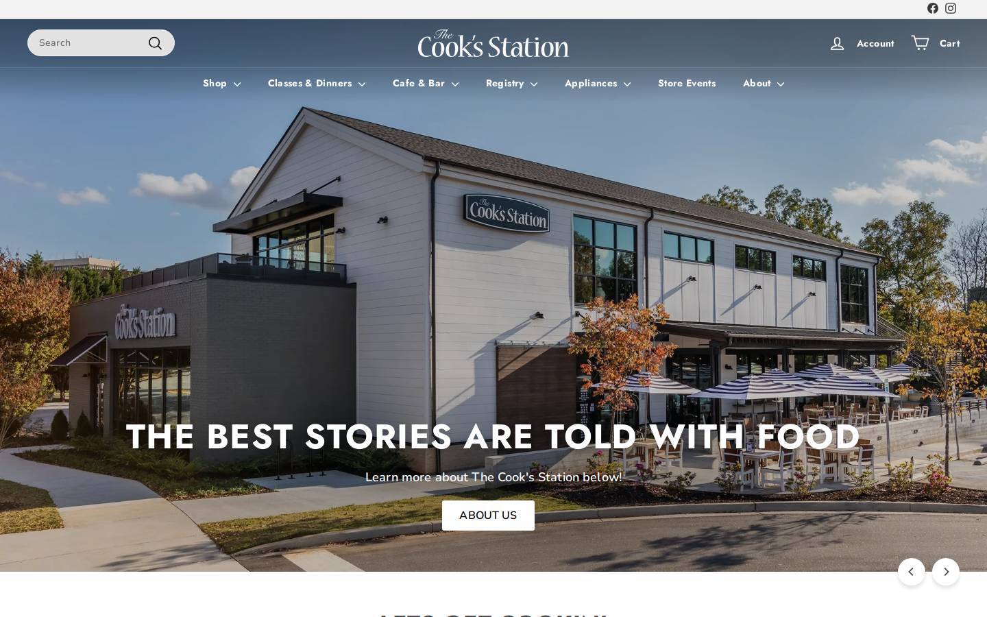 thecooksstation.com homepage screenshot