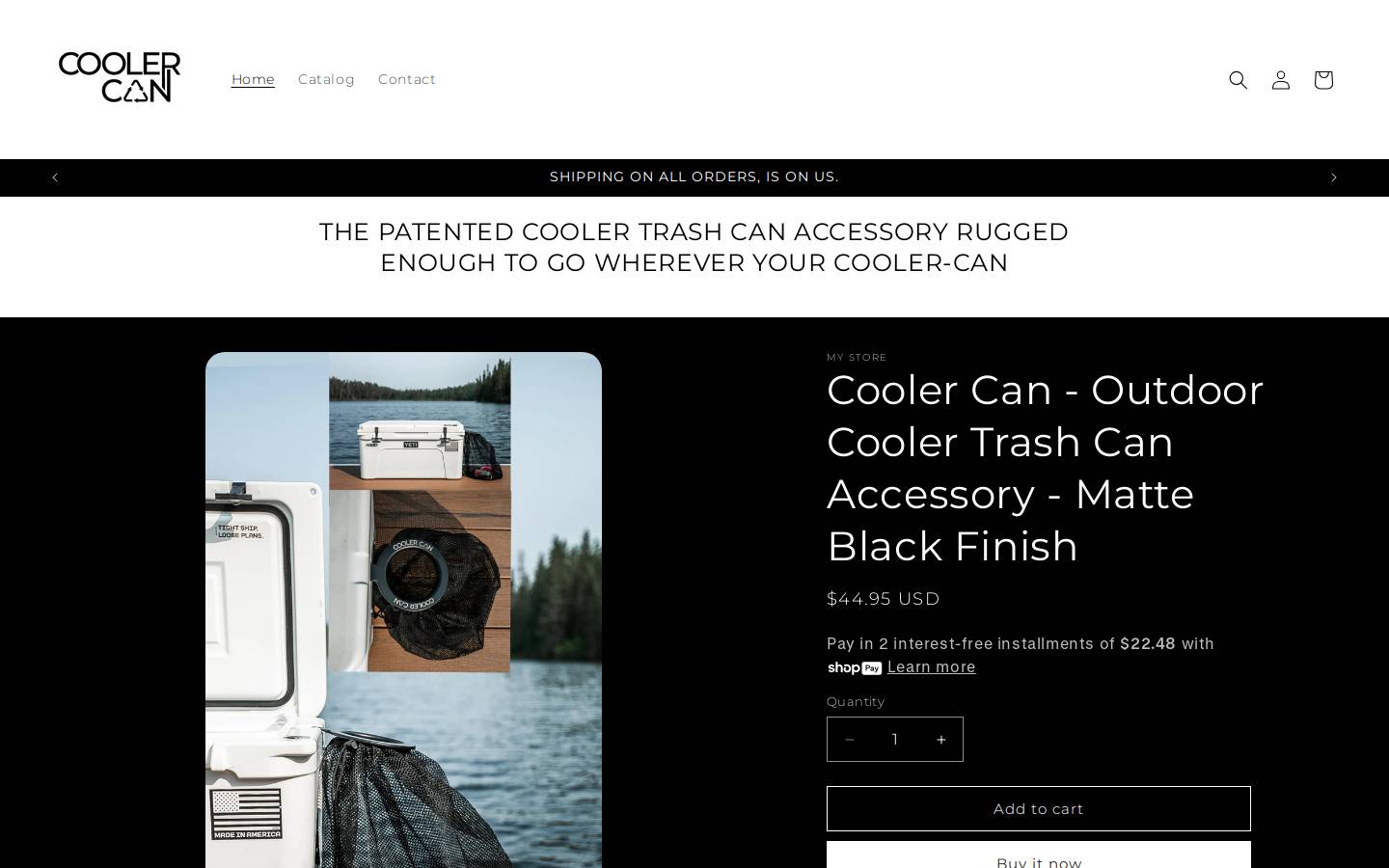 thecoolercan.com homepage screenshot