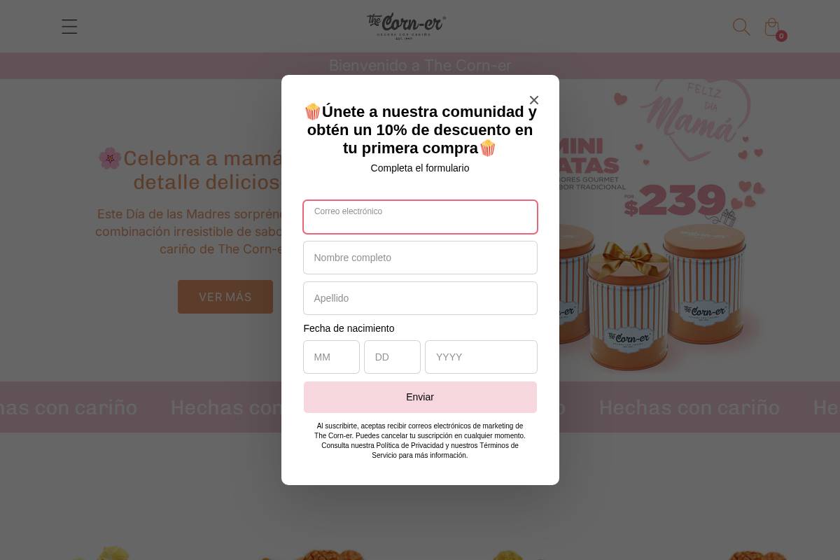 thecorn-er.shop homepage screenshot