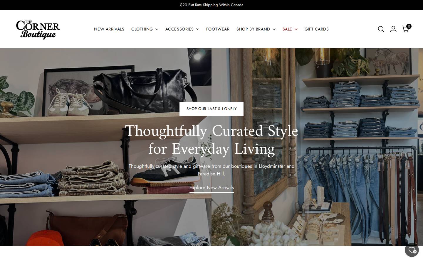 thecorneratparadiseandmain.com homepage screenshot
