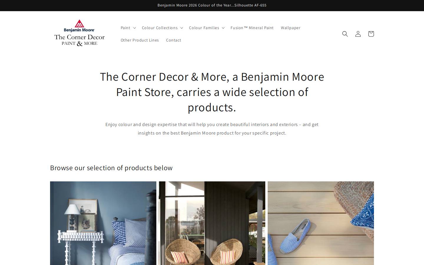 thecornerdecorandmore.com homepage screenshot
