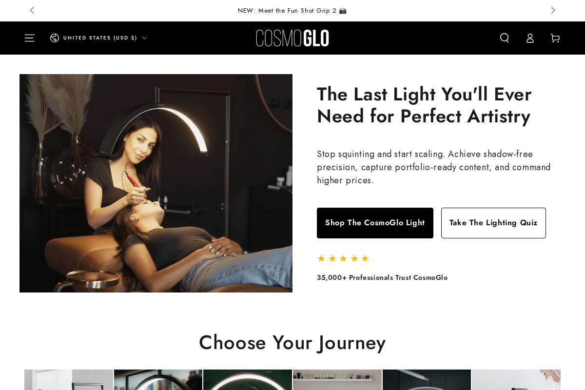thecosmoglo.com homepage screenshot