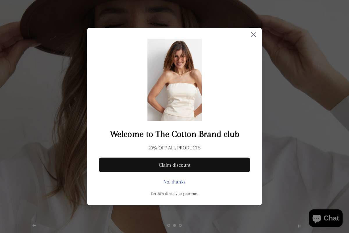 thecottonbrand.com homepage screenshot