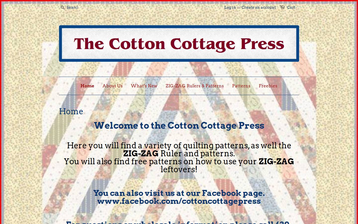 thecottoncottage.com homepage screenshot